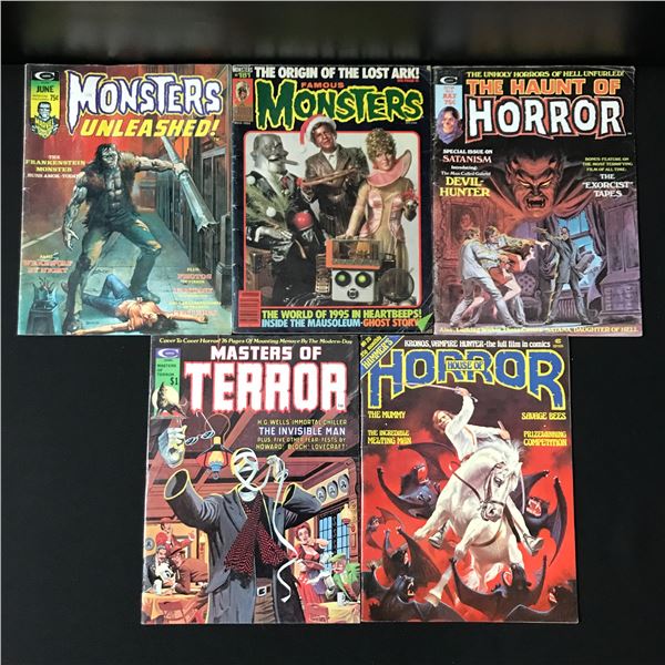 LOT OF 5 MONSTERS / HORROR COMICS - VARIOUS PUBLISHERS