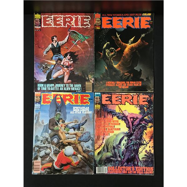 LOT OF 4 EERIES COMICS - WARREN MAGAZINE