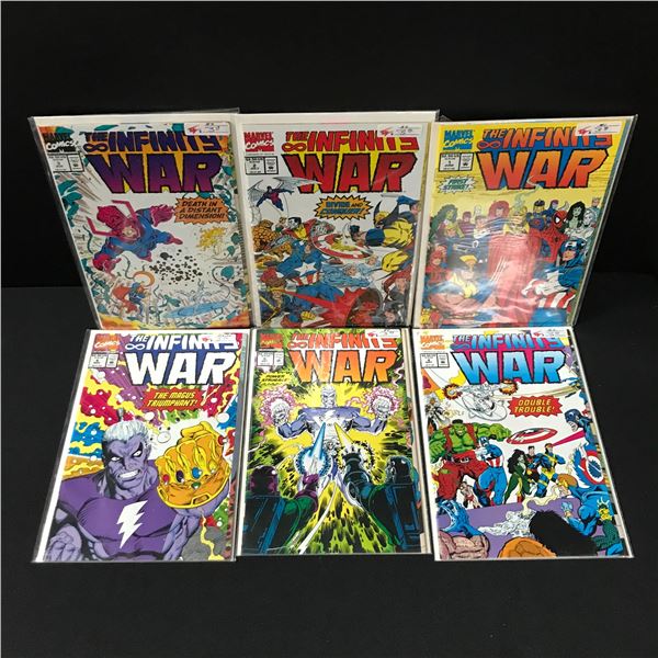LOT OF 6 THE INFINITY WAR COMICS - MARVEL COMICS