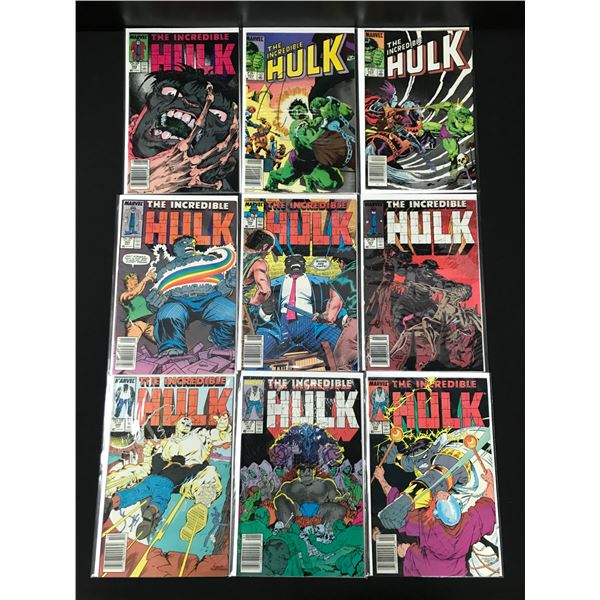 LOT OF 9 THE INCREDIBLE HULK COMICS - MARVEL COMICS