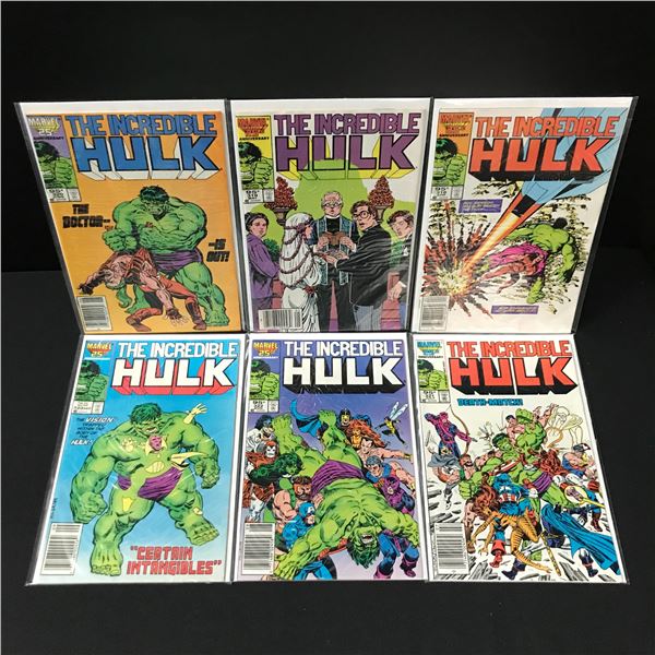 LOT OF 6 THE INCREDIBLE HULK COMICS - MARVEL COMICS