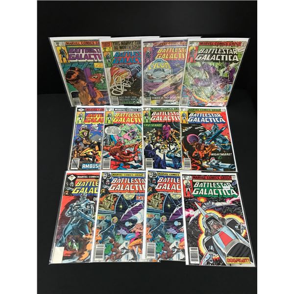 LOT OF 12 BATTLESTAR GALLACTICA COMICS - MARVEL COMICS