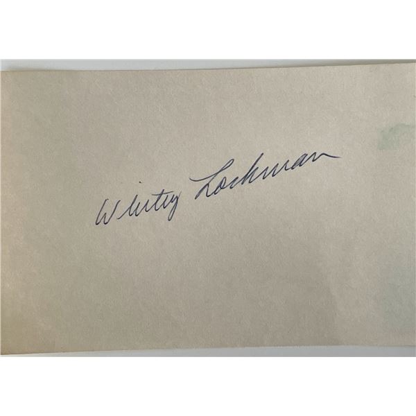 MLB Whitey Lockman original signature
