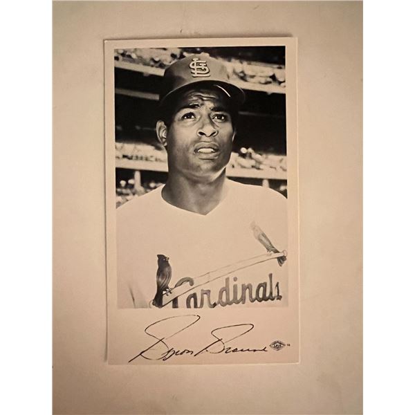 Byron Browne facsimile signed photo. 3x5 inches