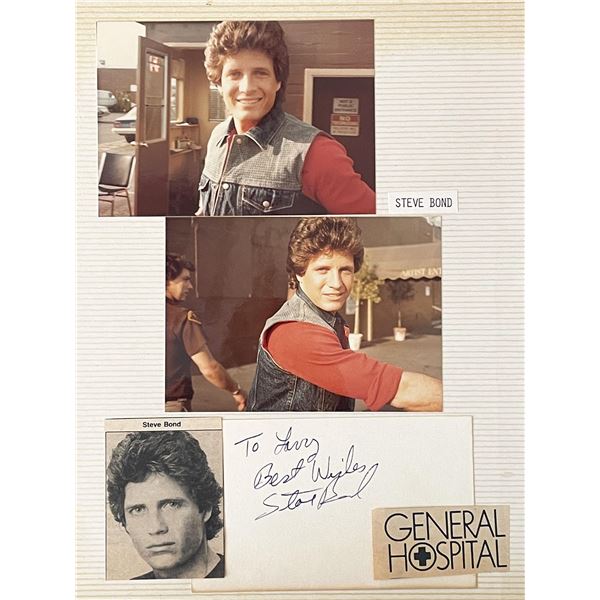 General Hospital Steve Bond original signature and photo