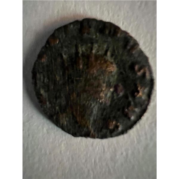 Bronze Roman coin circa 370 AD. 1 inch