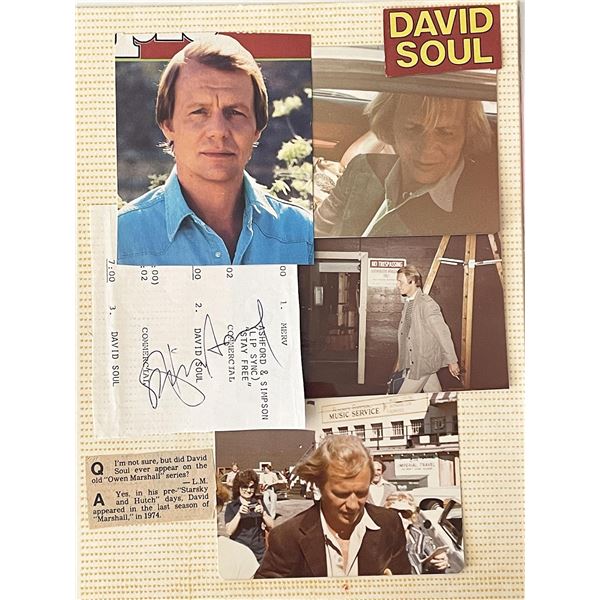 Starsky & Hutch David Soul original signature and photos