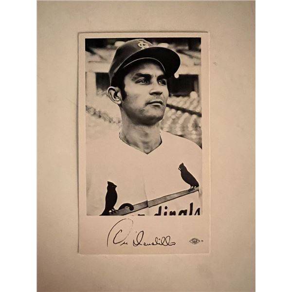 Vic Davalillo facsimile signed photo. 3x5 inches