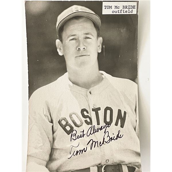 Boston Red Sox Tom McBride signed photo