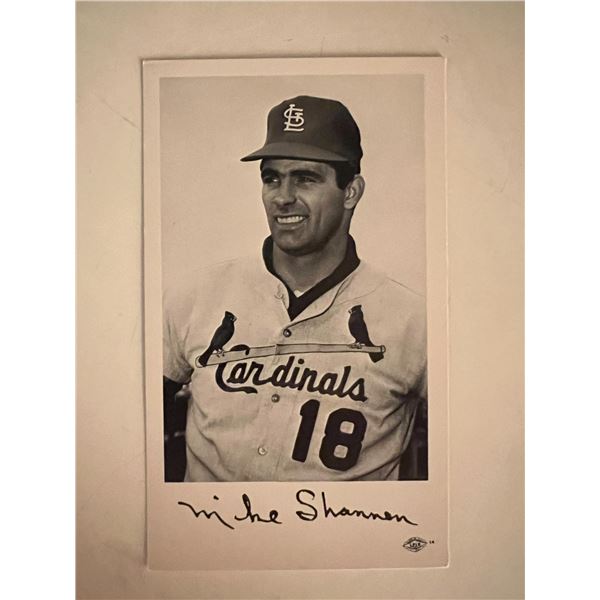 Mike Shannon facsimile signed photo. 3x5 inches