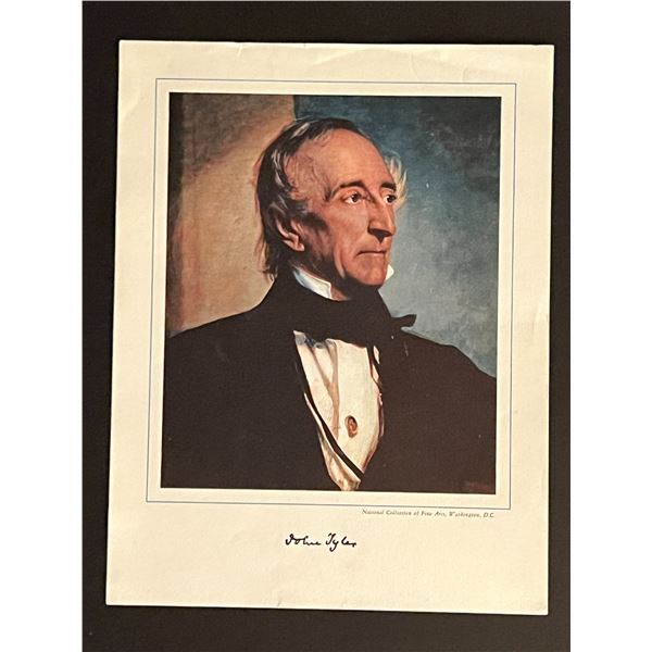 10th President John Tyler Facsimile Signed Photo Art Print
