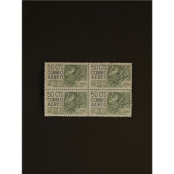 Mexican Stamps Quantity of 4. Chiapas Arqueologia