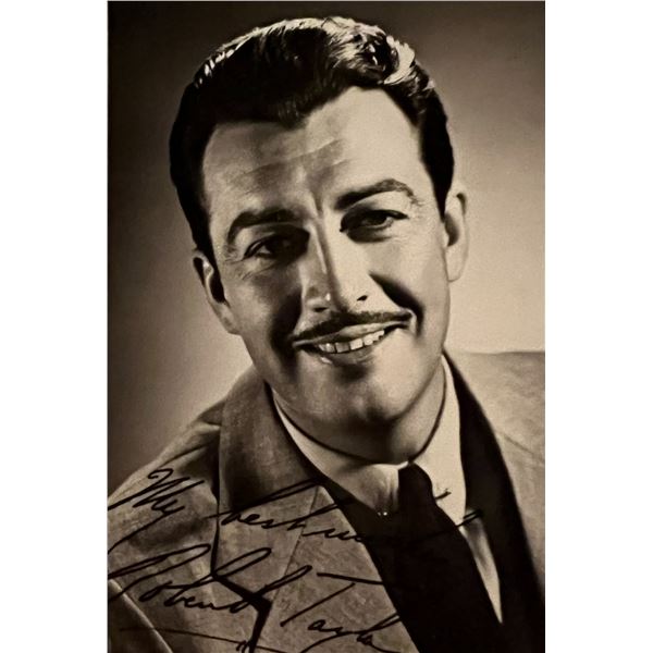 Robert Taylor facsimile signed photo. 3x5 inches