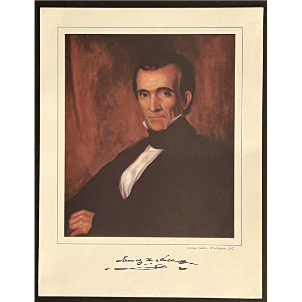 11th President James K. Polk Facsimile Signed Photo Art Print