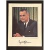 Image 1 : 36th President Lyndon B. Johnson Facsimile Signed Photo Art Print