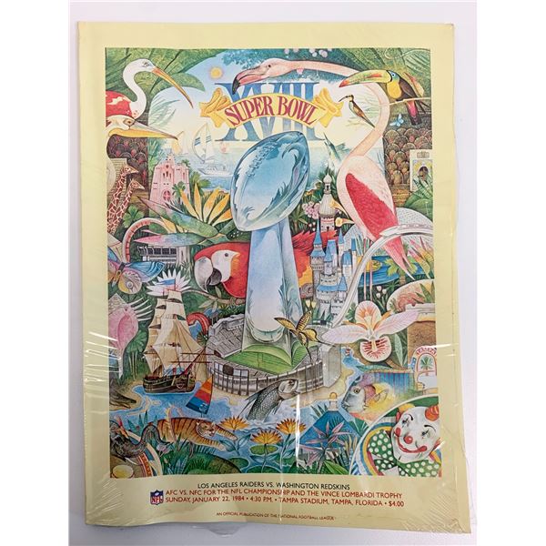 Super Bowl XVIII 1984 Raiders Redskins Official Program
