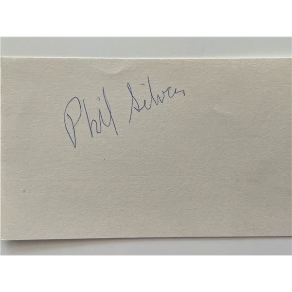 Phil Silvers original signature cut