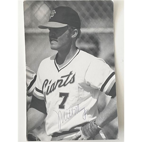 SF Giants Milt May signed photo