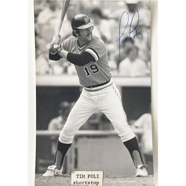 SF Giants Tim Foli signed photo
