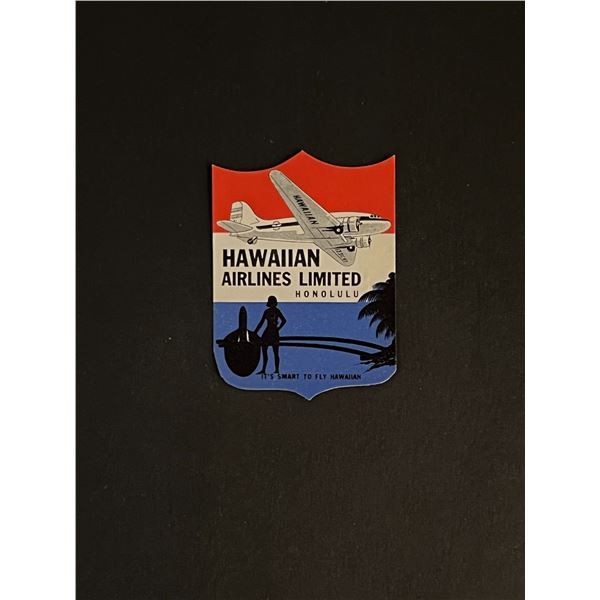 Vintage Hawaiian Airlines Limited Honolulu Sticker