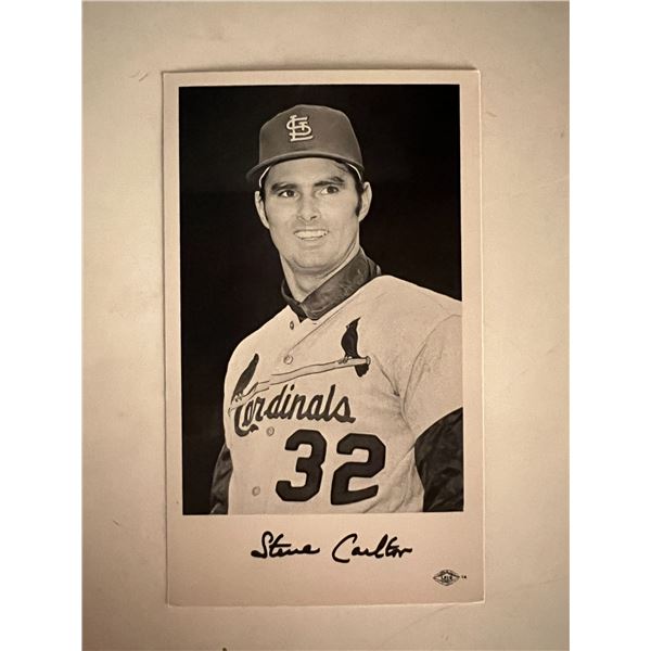 Steve Carlton facsimile signed photo. 3x5 inches