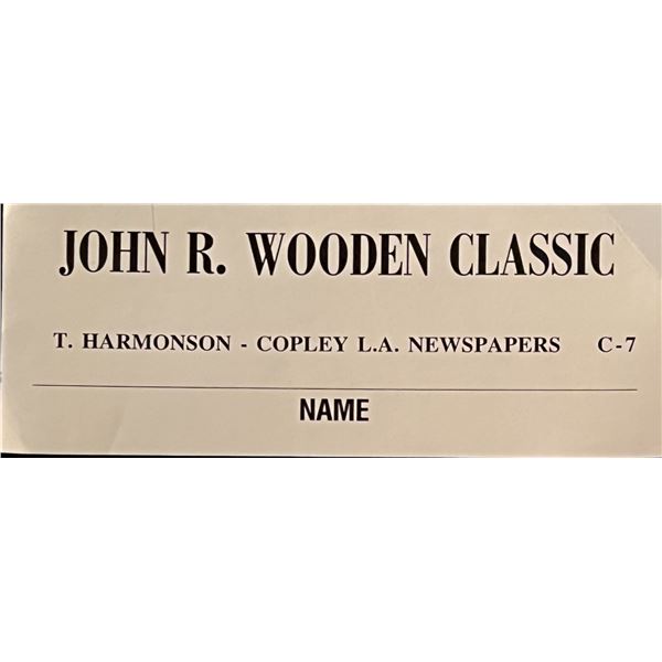 John Wooden Classic Press Assignment Card