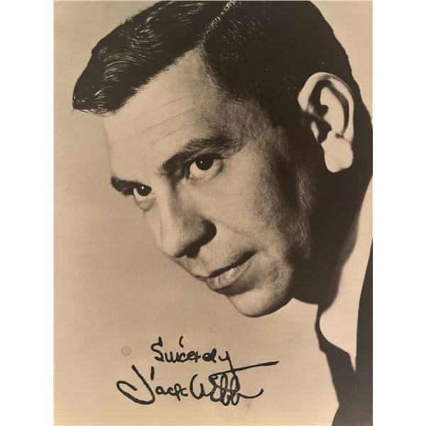 Jack Webb facsimile signed photo. 5x7 inches