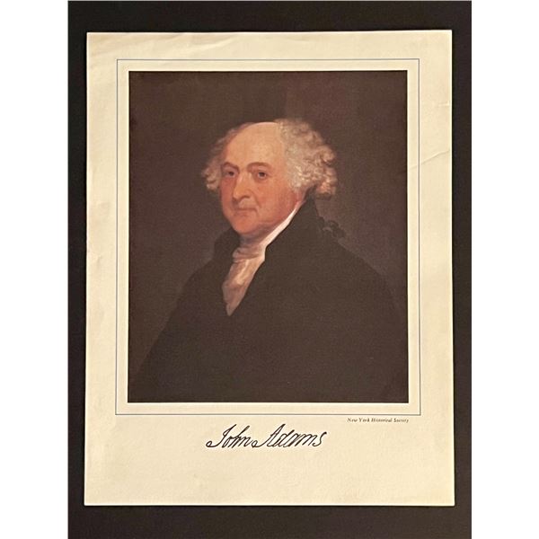 2nd President John Adams Facsimile Signed Photo Art Print