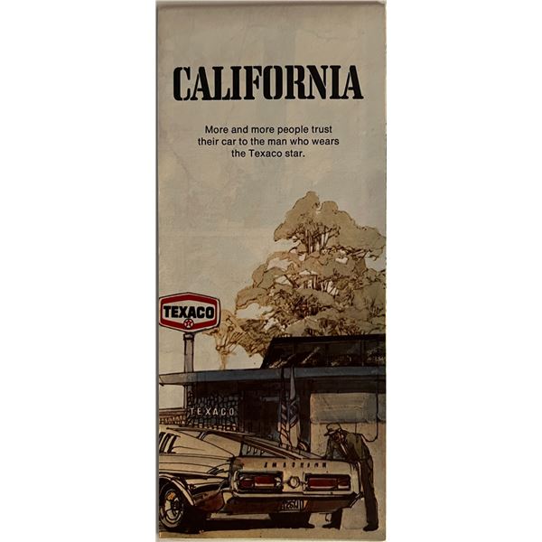 Texaco California road map. 18x24 inches