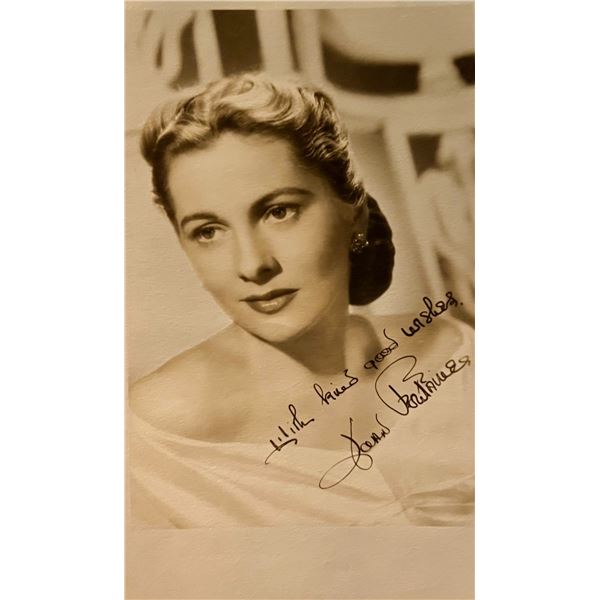 Joan Fontaine facsimile signed photo. 3x5 inches