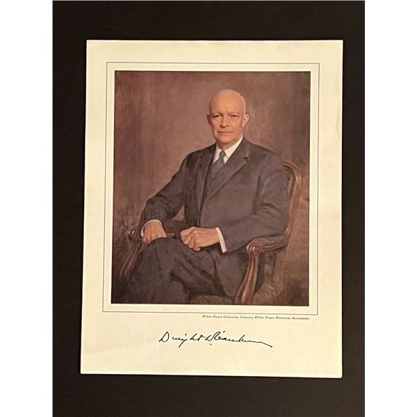34th President Dwight D. Eisenhower Facsimile Signed Photo Art Print