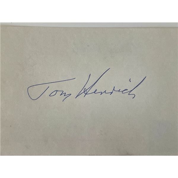 Tommy Henrich original signature cut