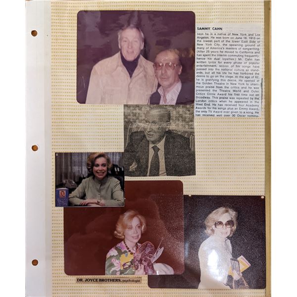 Dr. Joyce Brothers and Sammy Cahn Original Photos