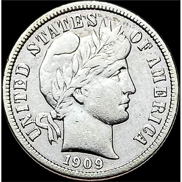 1909 Barber Dime NEARLY UNCIRCULATED