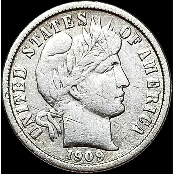 1909 Barber Dime NEARLY UNCIRCULATED