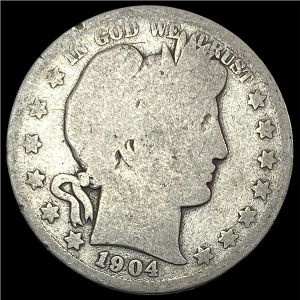 1904-S Silver Barber Quarter NICELY CIRCULATED