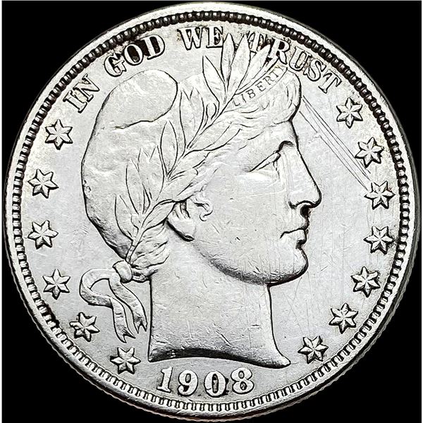 1908-O Silver Barber Half Dollar  CLOSELY UNCIRCULATED