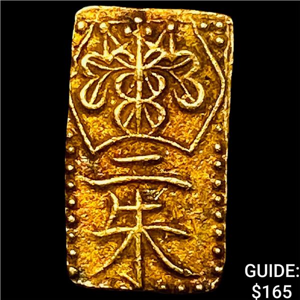 1832-1858 Japan Gold 2 Shu .052oz CLOSELY UNCIRCULATED