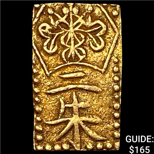 1832-1858 Japan Gold 2 Shu .052oz CLOSELY UNCIRCULATED