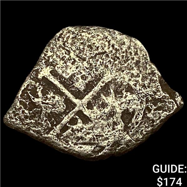 1500s-1600s Spanish Colonial Silver Cob NEARLY UNCIRCULATED