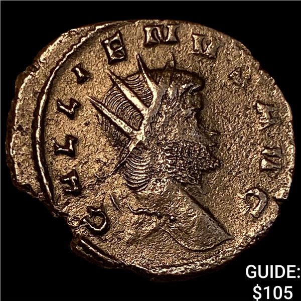 Roman Gallienus 253-268 AD Bronze Dbl Denarius CHOICE AU