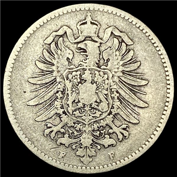 1876-F Germany Silver 1 Reichsmark NEARLY UNCIRCULATED