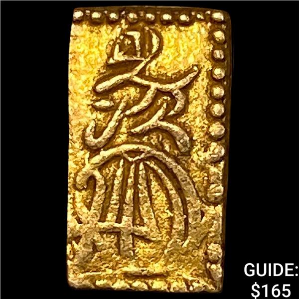 1832-1858 Japan Gold 2 Shu .052oz CLOSELY UNCIRCULATED