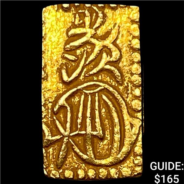 1832-1858 Japan Gold 2 Shu .052oz CLOSELY UNCIRCULATED