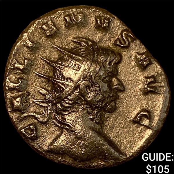 Roman Gallienus 253-268 AD Bronze Dbl Denarius CHOICE AU