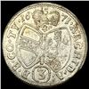 Image 2 : 1655-1705 Hungary Leopold Silver 3 Kreuzer CLOSELY UNCIRCULATED