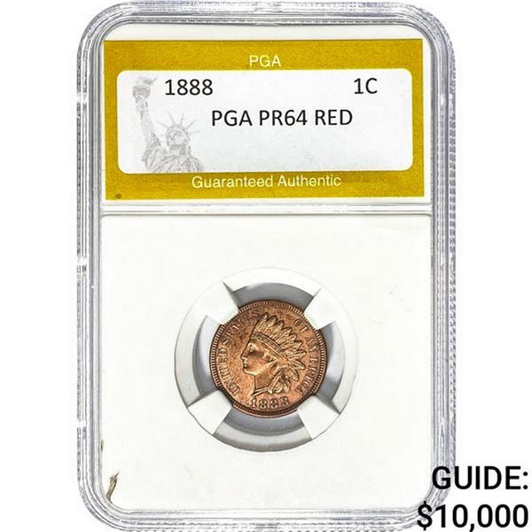 1888 Indian Head Cent PGA PR64 Red