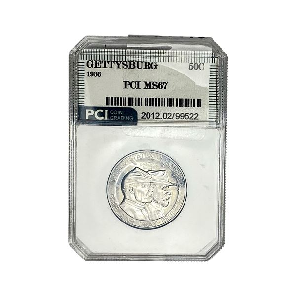 1936 Gettysburg Half Dollar PCI MS67