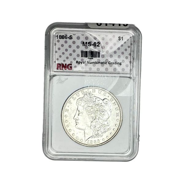 1886-S Morgan Silver Dollar RNG MS62