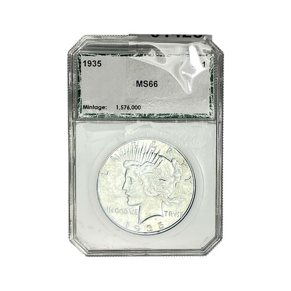1935 Silver Peace Dollar PCI MS66